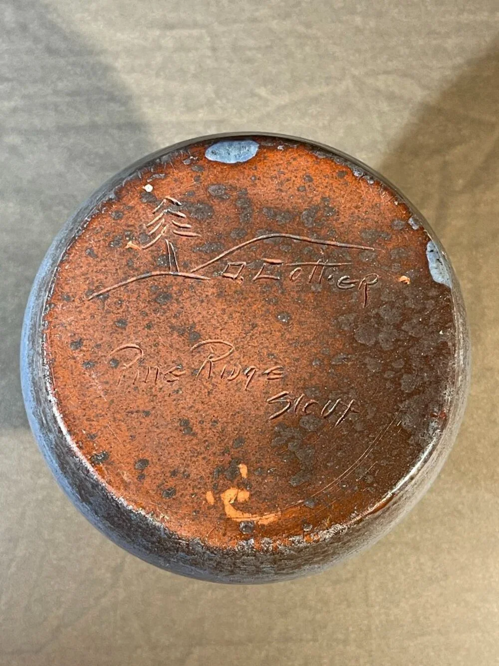 Pine Ridge Sioux Dakota Pottery Hand Made Native American Ceramic Vase
